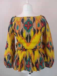 The Laurence blouse - Ikat black