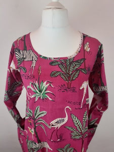 The Hurston jungle dress - Pink