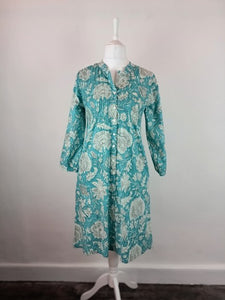 The Langston shirt dress - turquoise