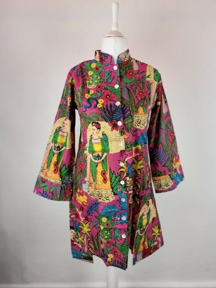 The Freida Shirt dress - Hot Pink