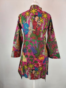 The Freida Shirt dress - Hot Pink