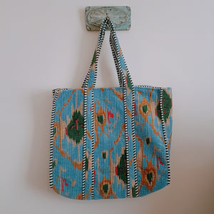 The Jaipur quilted Velvet tote bag