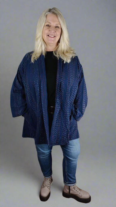 The Jedi Kantha stitch jacket