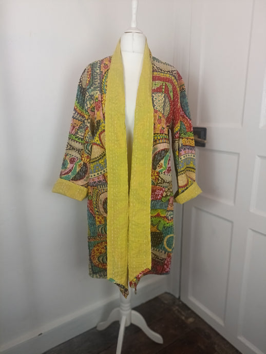 Patchwork quilted Duster coat