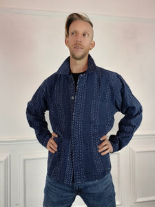 Kantha Workwear jacket - Indigo blue