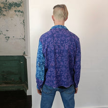 Load image into Gallery viewer, Kantha Workwear jacket Indigo Dabu printed