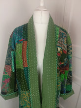 Load image into Gallery viewer, Sari silk Duster coat