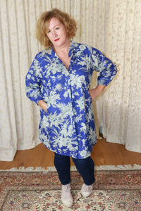 The Yeats tunic - china blue