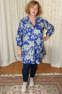 The Yeats tunic - china blue