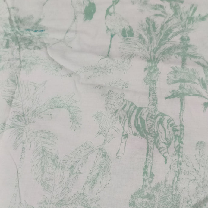 Palm jungle screen print - icy green