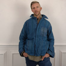 Load image into Gallery viewer, Indigo overdyed Vintage Kantha workwear jacket