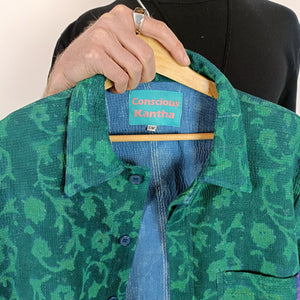 Indigo Dabu Vintage Kantha Workwear jacket