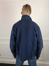 Load image into Gallery viewer, Kantha Workwear jacket - Indigo blue