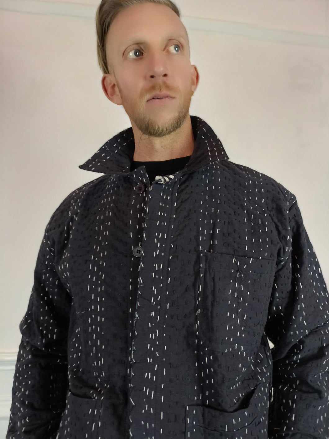 Kantha Workwear jacket - Mocha black