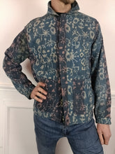Load image into Gallery viewer, Indigo Dabu vintage Kantha Workwear jacket