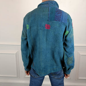 Indigo overdyed vintage Kantha Workwear jacket