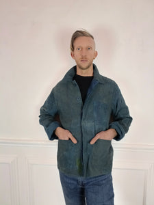 Indigo Overdyed Vintage Kantha Workwear jacket