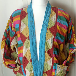 Patchwork Kantha quilted Joseph coat