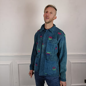 Indigo overdyed vintage Kantha Workwear jacket