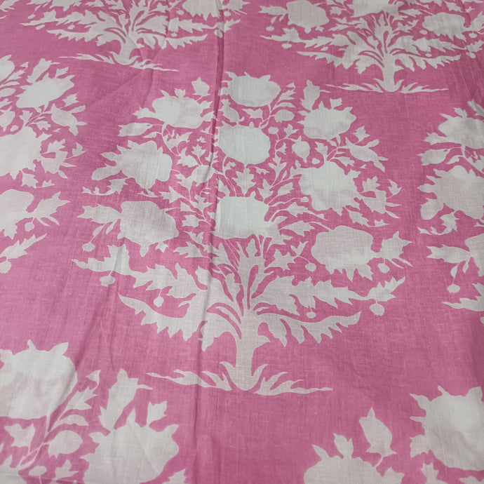 Mughal tree screen print - pink
