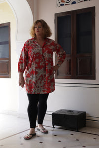 The Yeats tunic - red