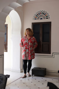 The Yeats tunic - red