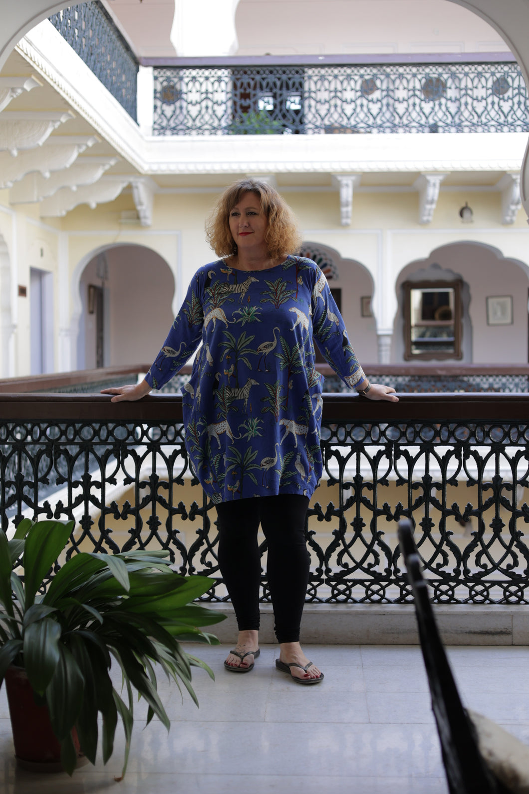 The Hurston jungle dress - cornflower blue