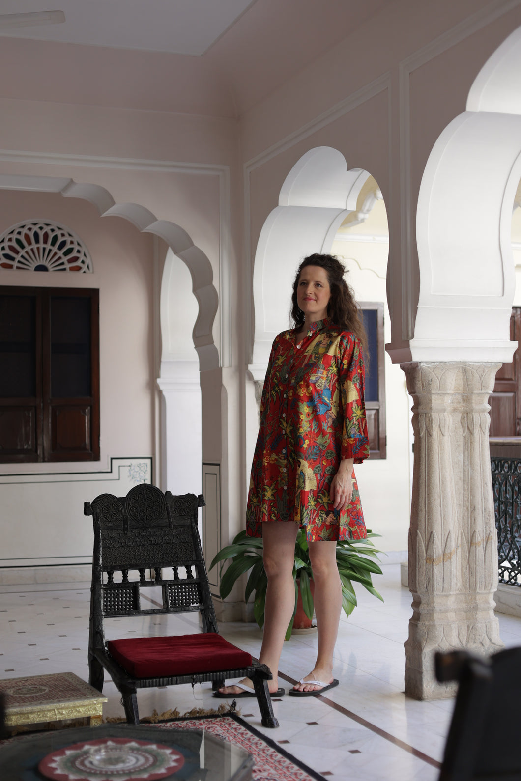 The Freida shirt dress - Red