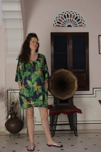 The Keats tunic - cheetah navy