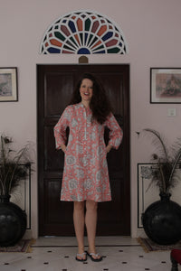 The Langston shirt dress -Blush