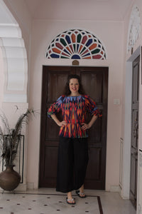 The Laurence blouse - Ikat black