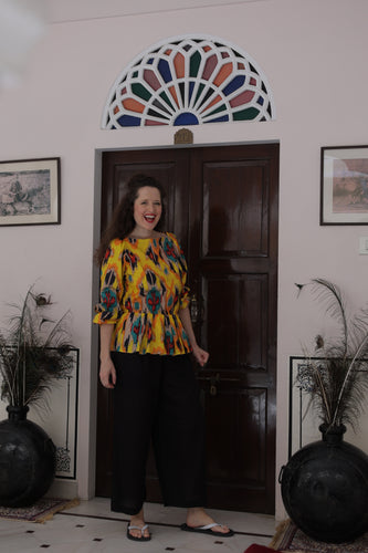 The Laurence blouse - Ikat black