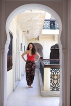 Load image into Gallery viewer, The Chintz voile harem pants - black
