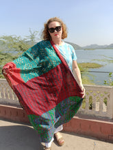 Load image into Gallery viewer, The sari kantha shawl